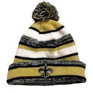 NFL Rare New Era New Orleans Saints Cuffed Knit New Era Pom Hat